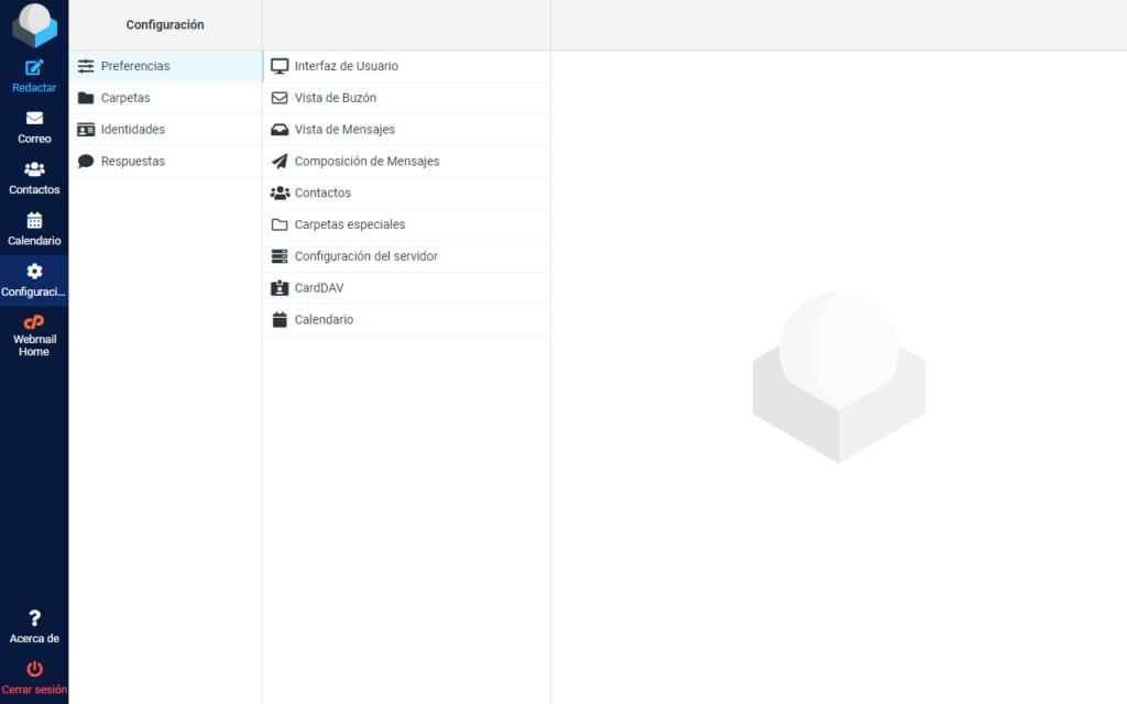 Preferencias de webmail