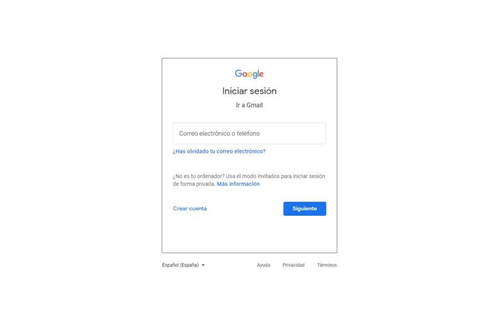 Página de login